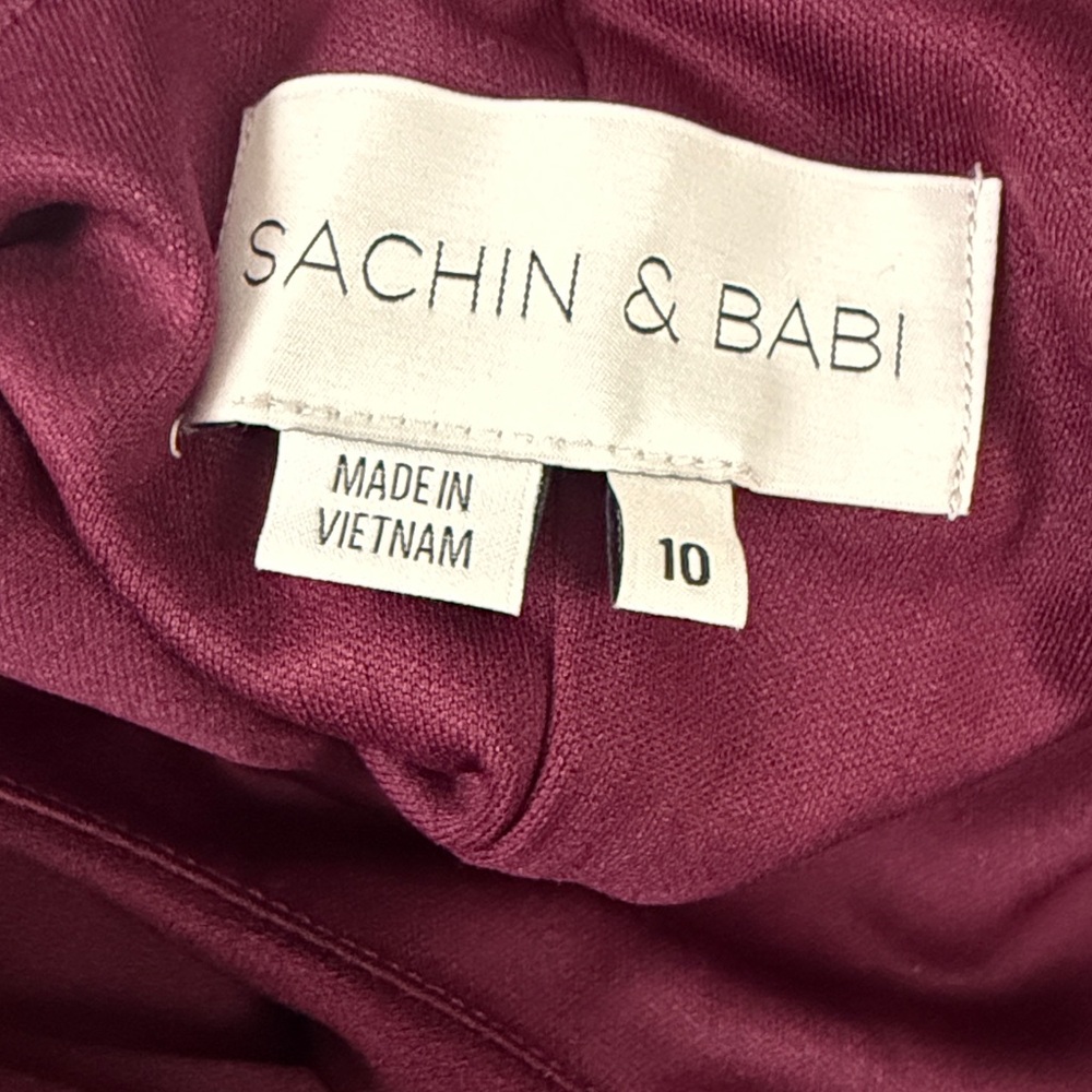 Sachin + Babi One-Shoulder Wine Dress - Picture 5 of 9